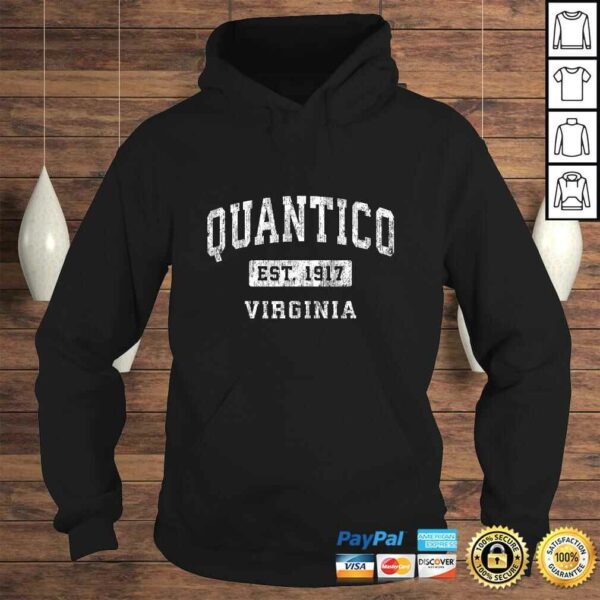 Quantico Virginia VA Vintage Established Sports Design Tee Shirt