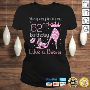 Queen Stepping Into My 62nd Birthday Like A Boss Born 1958 V-Neck T-Shirt 2 Queen Stepping Into My 62nd Birthday Like A Boss Born 1958 V Neck T Shirt 3