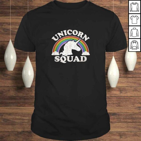 Rainbow Clouds Retro Vintage Style Gift Unicorn Squad TShirt