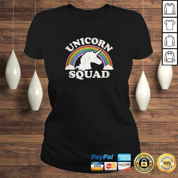 Rainbow Clouds Retro Vintage Style Gift Unicorn Squad TShirt