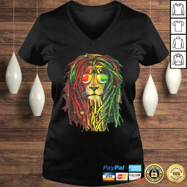 Rasta Reggae Lion Sunglass Art Gift for Rastafarian Lover Gift TShirt