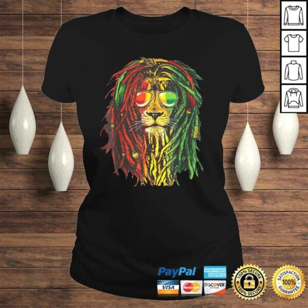 Rasta Reggae Lion Sunglass Art Gift for Rastafarian Lover Gift TShirt