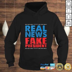 Real News Fake President Anti Trump Impeach Trump 86 45 Gift Shirt 4