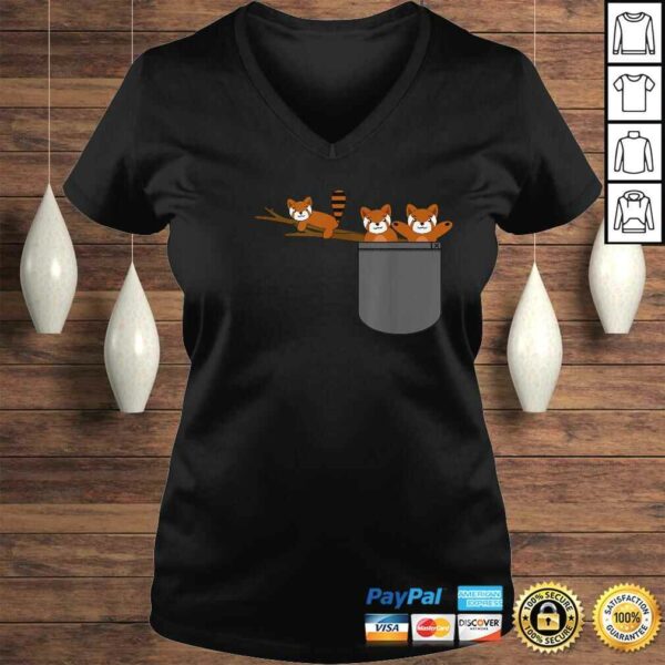 Red Panda Bear Playing In Pocket Cool Unique Shirt Gift