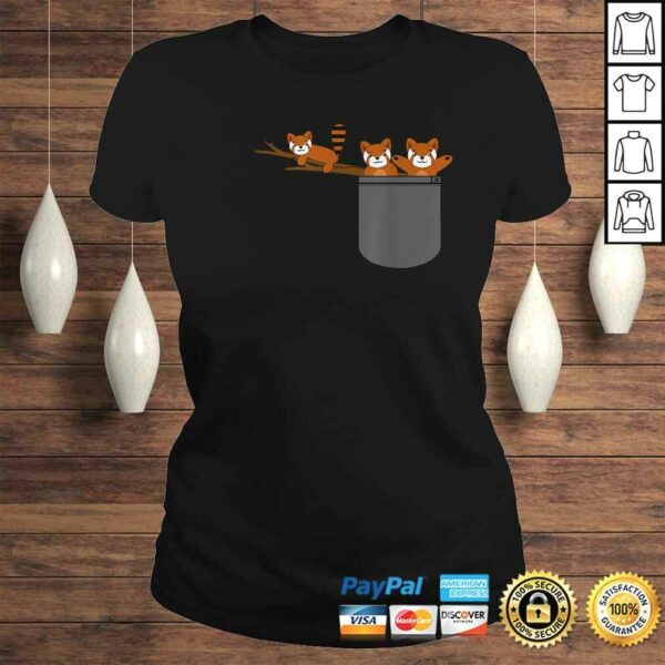 Red Panda Bear Playing In Pocket Cool Unique Shirt Gift