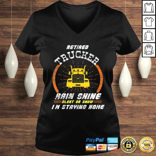 Retired Trucker Shirts Funny Truck Driver Clothing