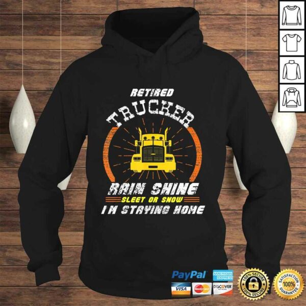 Retired Trucker Shirts Funny Truck Driver Clothing