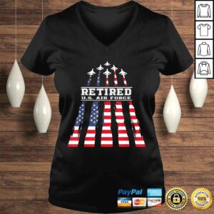 Retirement Gift Retired US Air Force Veteran US Flag TShirt