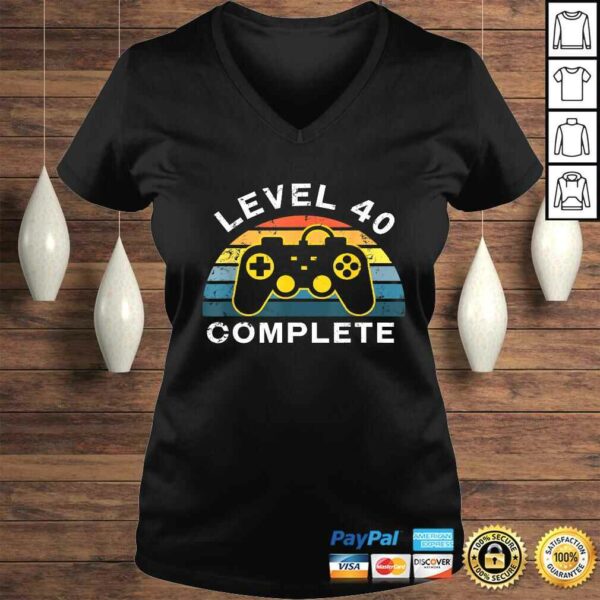 Retro 40th Birthday Gamer Shirt Level 40 Complete Shirt