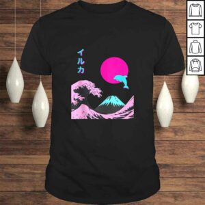 Retro Aesthetic Iruka Shirt With Japanese Writing V-Neck T-Shirt Retro Aesthetic Iruka Shirt With Japanese Writing V-Neck T-Shirt