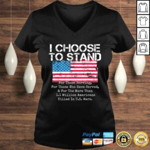 Retro American Flag I Choose to Stand National Anthem Quote TShirt 1 Retro American Flag I Choose to Stand National Anthem Quote TShirt 2