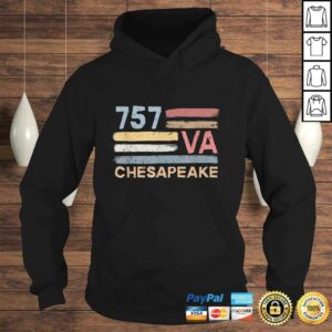 Retro Chesapeake Area Code 757 Residents State Virginia Tee T Shirt 4