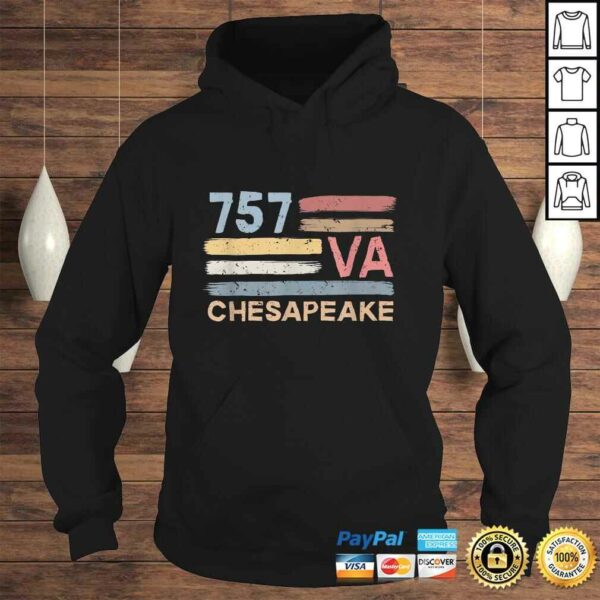 Retro Chesapeake Area Code 757 Residents State Virginia Tee T-Shirt