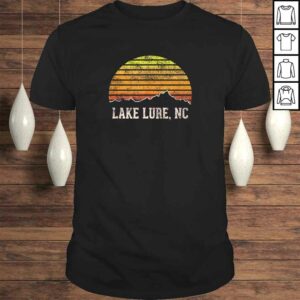 Retro Lake Lure North Carolina Mountain SunseTShirt 1
