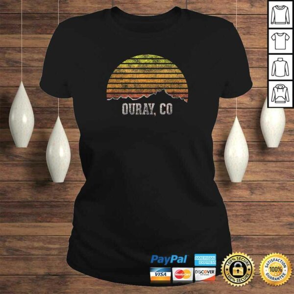 Retro Ouray Colorado Mountain Sunset Winter TShirt Gift