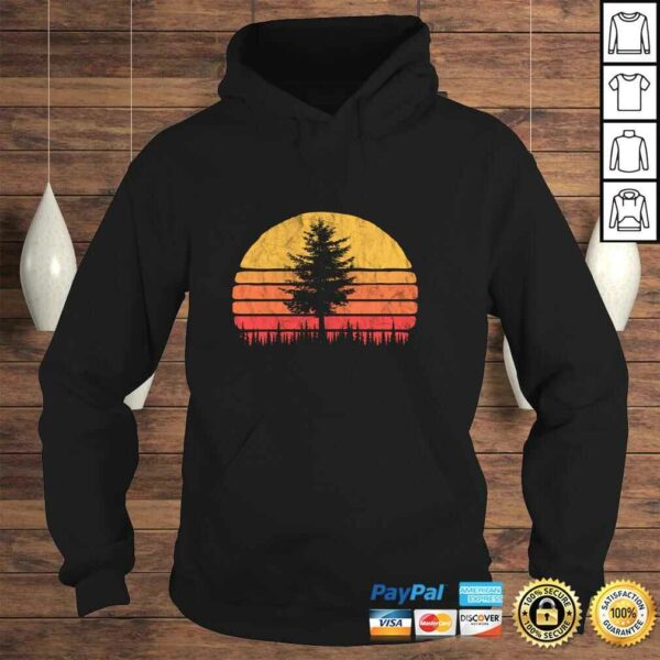 Retro Sun Minimalist Pine Tree Vintage Graphic Long Sleeve Gift TShirt