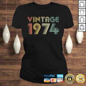 Retro Vintage 1974 Shirt 45th Birthday Gifts 45 Years Old 3