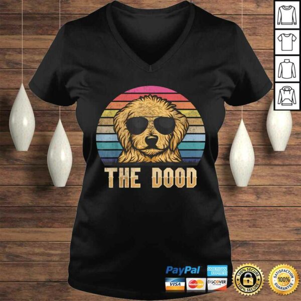 Retro Vintage Goldendoodle The Dood Shirt Gift Dad Mom Kids