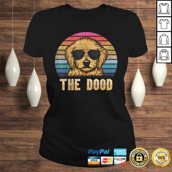 Retro Vintage Goldendoodle The Dood Shirt Gift Dad Mom Kids