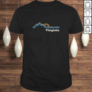 Retro Virginia Shirt Vintage Sunrise Mountains Tee Design Retro Virginia Shirt Vintage Sunrise Mountains Tee Design