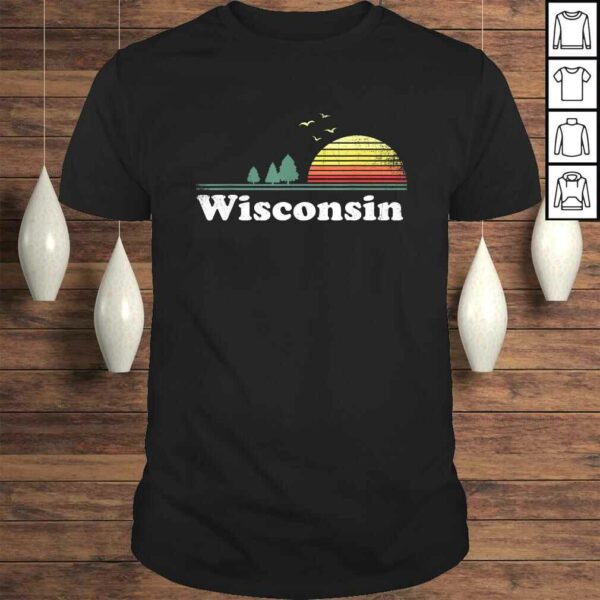 Retro Wisconsin State Park WI Home Design Tee Shirt