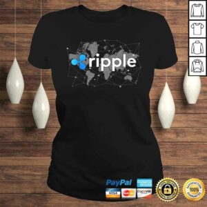 Ripple XRP Logo Crypto Trader World Map Blockchain Tee T Shirt 3