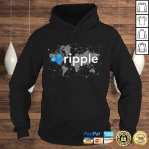 Ripple XRP Logo Crypto Trader World Map Blockchain Tee T Shirt 4