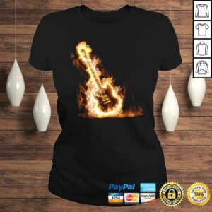 Rock Guitar on Fire TShirt 2 Rock Guitar on Fire TShirt 3