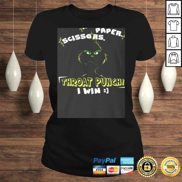 Rock Paper Scissors Throat Punch I Win Shirt