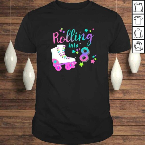 Roller Skate Birthday Shirt 5th 80’s Outfit Decades Party