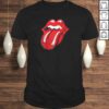 Rolling Stones Official Distressed Tongue Raglan Baseball Tee