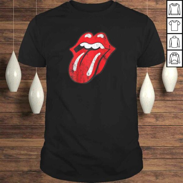 Rolling Stones Official Distressed Tongue Raglan Baseball Tee