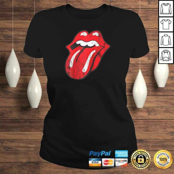 Rolling Stones Official Distressed Tongue Raglan Baseball Tee