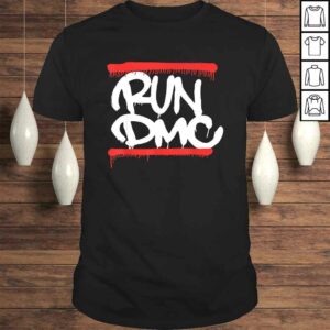 Run DMC Official Graffiti Logo V Neck T Shirt 1