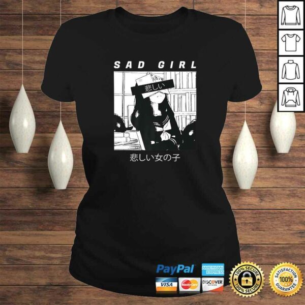 Sad Anime Girl Japanese Babe Otaku Cool Gift Shirt