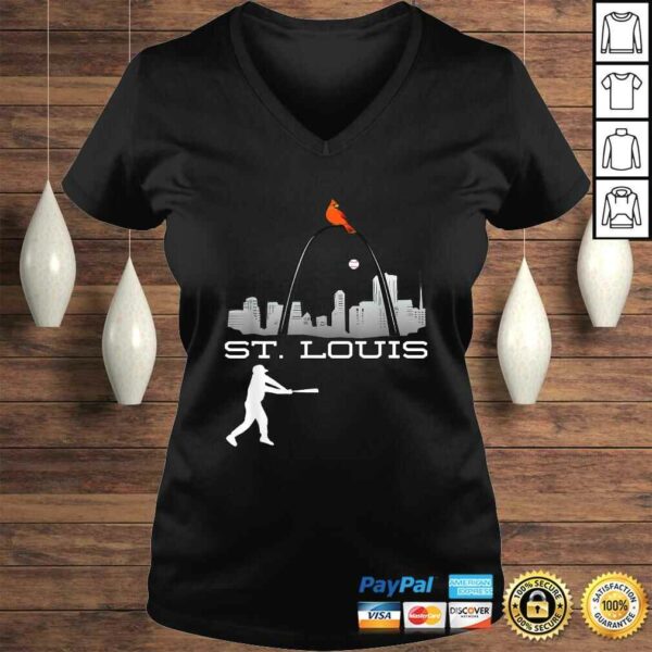 Saint Louis Red Cardinal Shirt Skyline Baseball Player