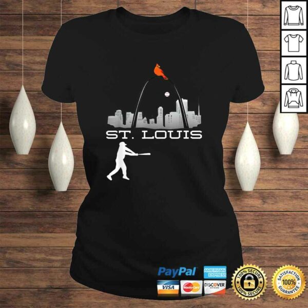 Saint Louis Red Cardinal Shirt Skyline Baseball Player