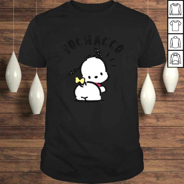 Sanrio Pochacco Backside Logo V-Neck T-Shirt