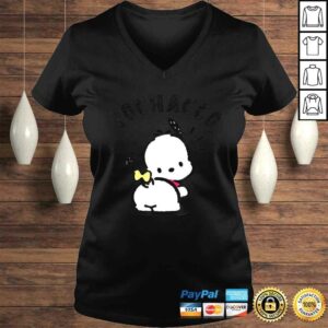 Sanrio Pochacco Backside Logo V-Neck T-Shirt 1 Sanrio Pochacco Backside Logo V Neck T Shirt 2