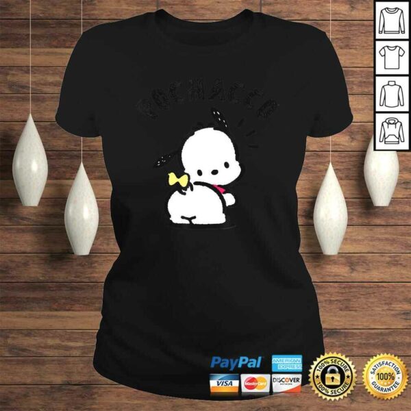 Sanrio Pochacco Backside Logo V-Neck T-Shirt