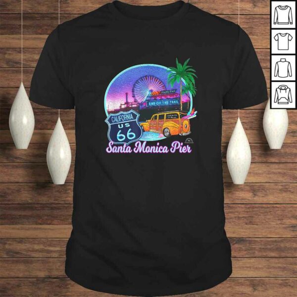 Santa Monica Pier US Route 66 End Pacific Ocean Souvenir Gift TShirt