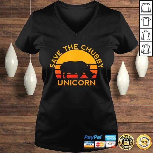 Save The Chubby Unicorn Rhino Retro Colors Men Women Kids Tee T-Shirt