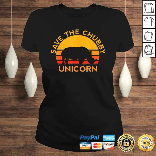 Save The Chubby Unicorn Rhino Retro Colors Men Women Kids Tee T-Shirt