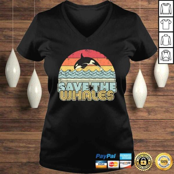 Save The Whales Shirt Retro Style Orca Killer Whale TShirt