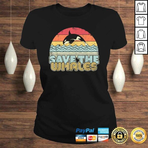 Save The Whales Shirt Retro Style Orca Killer Whale TShirt