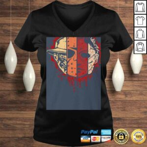 Scary Face Halloween Michael Horror Jason Penny Creepy Evil Halloween Clown Squad Shirt V-Neck 1 Scary Face Halloween Michael Horror Jason Penny Creepy Evil Halloween Clown Squad Shirt V Neck 2