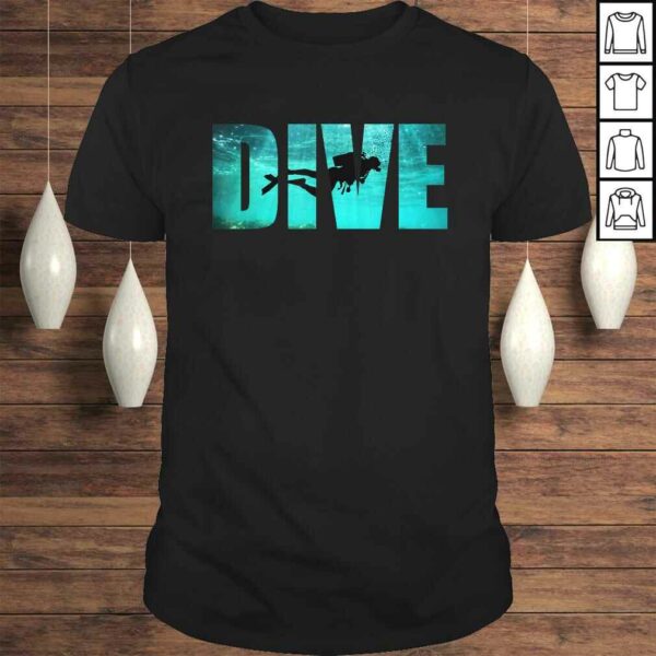 Scuba Diving Divers Shadow Deep Swim Shirt Cool Gift