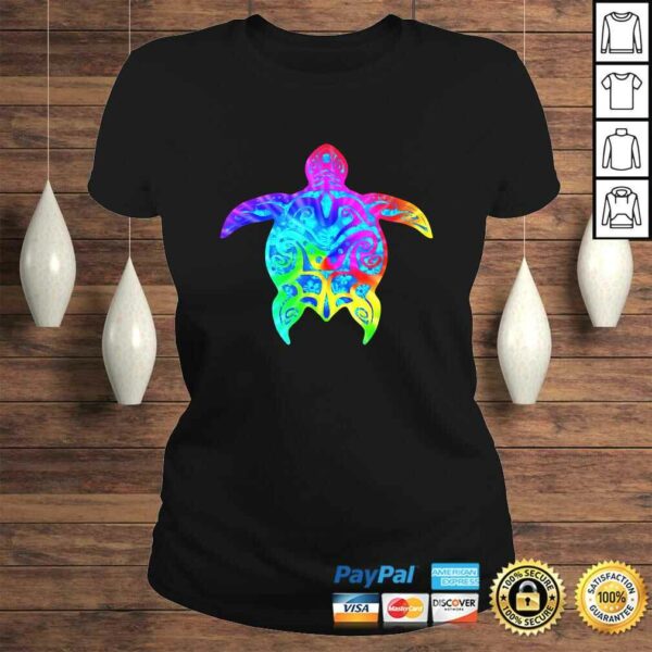 Sea Turtle Polynesian Hawaiian Rainbow Tee Shirt