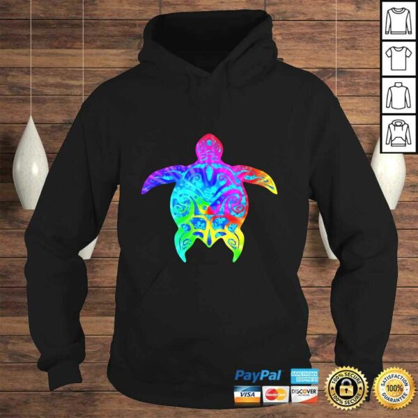 Sea Turtle Polynesian Hawaiian Rainbow Tee Shirt