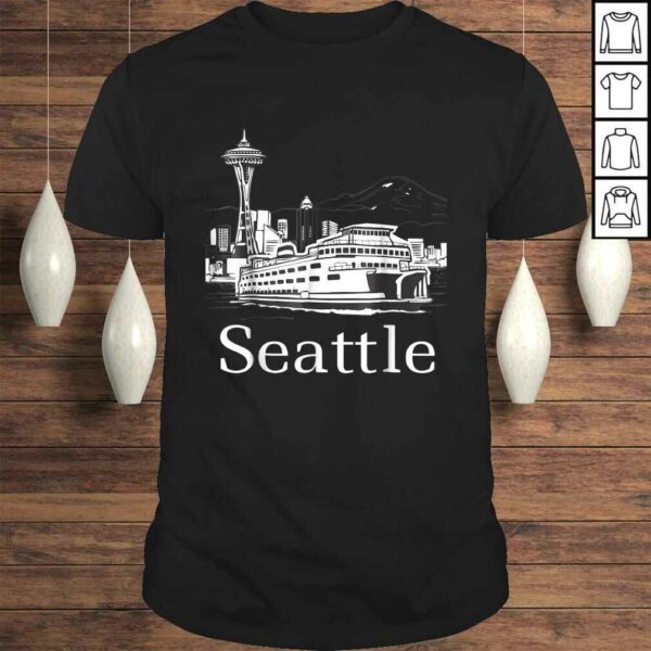 Seattle Shirt Space Needle Island Ferry TShirt Gift